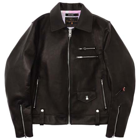 CUNE(キューン) カウレザーの二RIDERS JACKET 白ウサギ