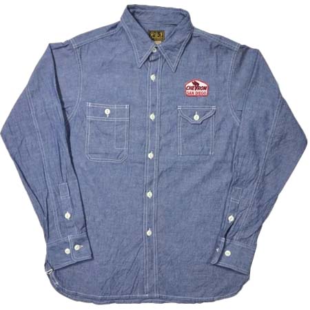 CUSHMAN　(クッシュマン) 25590 CHAMBRAY CAR CLUB SHIRTS シャンブレー カークラブ ワークシャツ