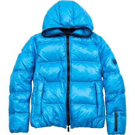 Dartin Bonaparto(ダルタンボナパルト) スワロジップ ダウンジャケット（スカイブルー）_ブラックジップ