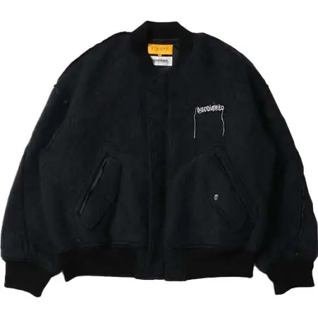 DISCOVERED(ディスカバード) UNION MOHAIR SHAGGY MA-1｜BLACK