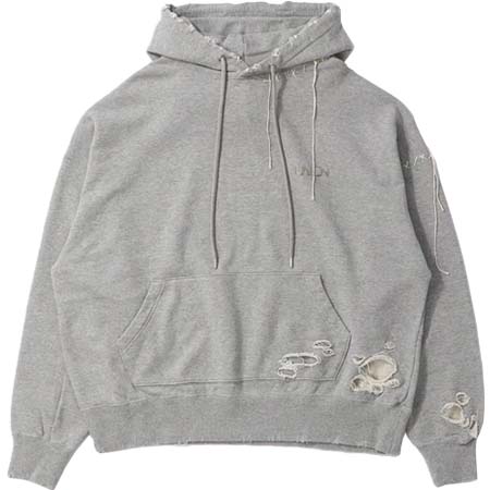 DISCOVERED(ディスカバード) UNION LOOPING DAMAGE HOODIE｜C.GRAY