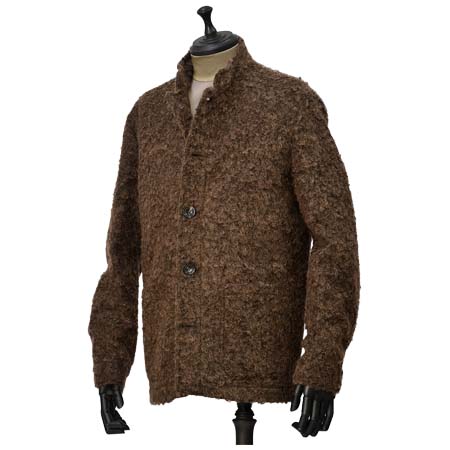 DOPPIAA(ドッピアアー) スタンドカラージャケット AASTI C X4406 80 MARRONE アセテート ウール ブラウン