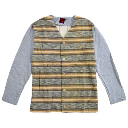 泥棒日記(ドロボウニッキ) ボーダー切替カーディガン