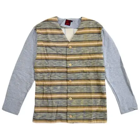 泥棒日記(ドロボウニッキ) ボーダー切替カーディガン