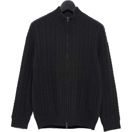 DURBAN(ダーバン) ケーブルフルジップカーディガンニット