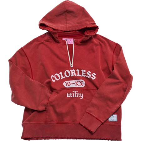 EFFECTEN(エフェクテン) Colorless Half Zip Hoodie