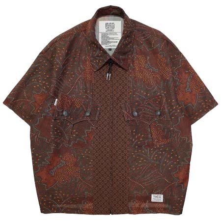 elephant TRIBAL fabrics(エレファントトライバルファブリックス) FRONT PANEL ZIP SHIRT