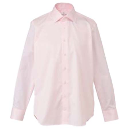 EMANUEL BERG(エマニュエル バーグ) レスシャツ　ピンクツイル　セミワイド　ＥＢ２５Ｓ／Ｓ／ＭＴＭ１８６９