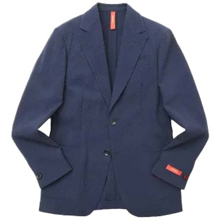 ERNESTO(エルネスト) ストレッチウールシアサッカーソリッド2Bジャケット