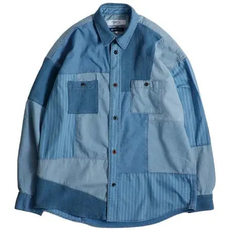 FDMTL(ファンダメンタル) PATCHWORK SHIRT 3YR WASH