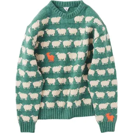 Fil Melange(フィルメランジェ) ウィリアム Sheep Jacquard Knit クルーネック