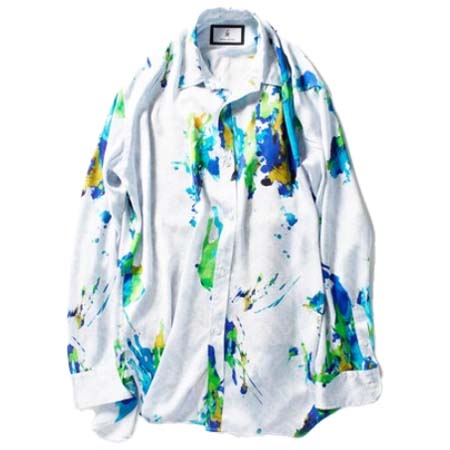 FIT MIHARAYASUHIRO(フィットミハラヤスヒロ) PAINTED PRINTED L/S SHIRT
