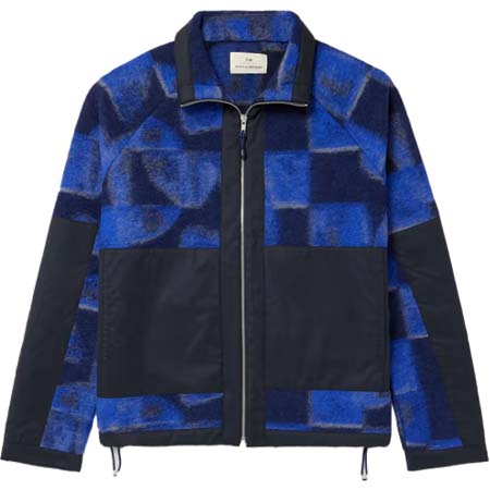 Folk(フォーク) ウール混フリース ジャケット シェルトリム プリント入り