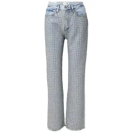 FRAME(フレーム) ハイライズ ストレートジーンズ クリスタル付き