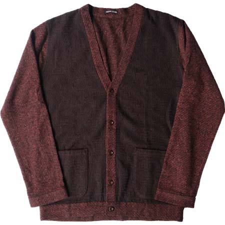 frank leder(フランクリーダー) BURGUNDY WOOL CARDIGAN