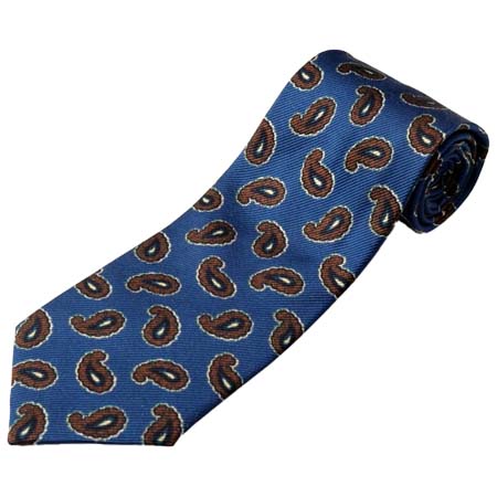 Fumagalli(フマガッリ) シルクペイズリー柄プリントネクタイ