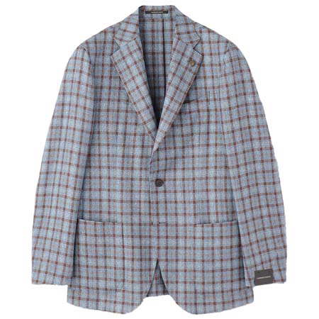 GABRIELE PASINI(ガブリエレパジーニ) シルクウール チェックジャケット