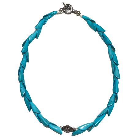 GARA(ガラ) ガラ ビーズ ネックレス ターコイズ サックス