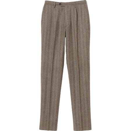 GERMANO(ジェルマーノ) ヘリンボーン 1プリーツ ワイド スラックス