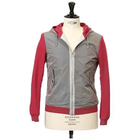 Gian carlo Rossi(ジャンカルロロッシ) ナイロンxジャージー フーテッドブルゾン