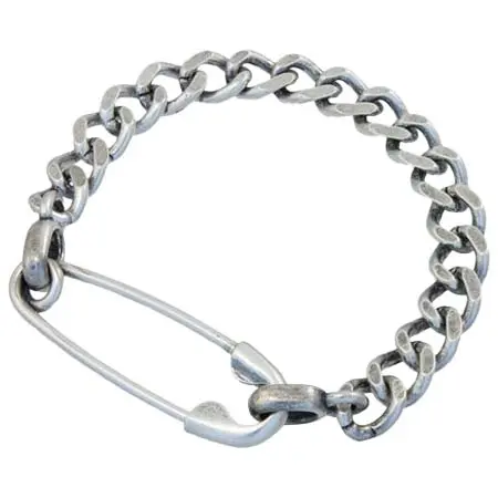 GILES＆BROTHER(ジャイルズ&ブラザー) Silver Safety Pin ブレスレット