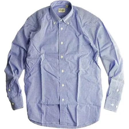 Gitman Brothers(ギットマンブラザーズ) ギンガムチェック ボタンダウンシャツ ロイヤル/ホワイト