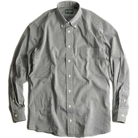 Gitman Brothers(ギットマンブラザーズ) ギンガムチェック ボタンダウンシャツ ブラック/ホワイト