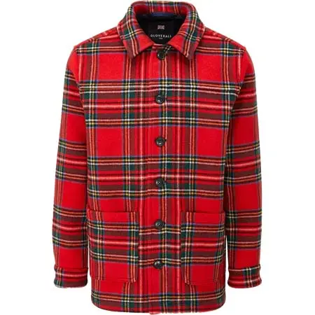 Gloverall(グローバーオール) ジョージ ジャケット ロイヤル スチュワート ブラック