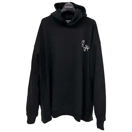 GOMME HOMME(ゴムオム) HY-T12-166-3/サイドスリットパーカー/黒