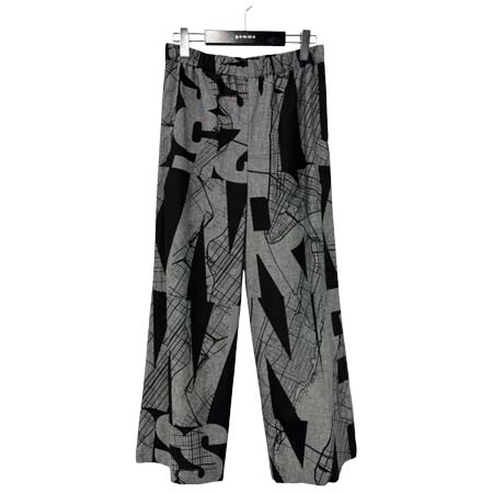 GOMME HOMME(ゴムオム) HY-P89-164-3B/ストレートPT/B柄/黒×黒