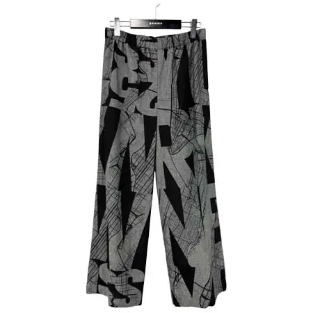 GOMME HOMME(ゴムオム) HY-P89-164-3B/ストレートPT/B柄/黒×黒