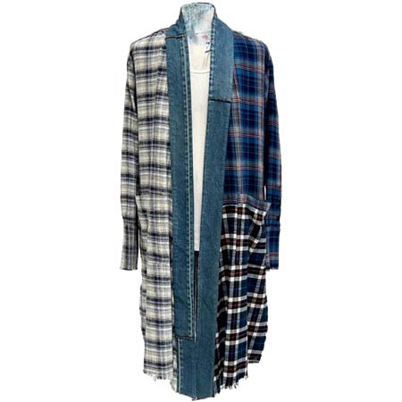 GREG LAUREN(グレッグローレン) MIXED PLAID LONG GL1 MULTI