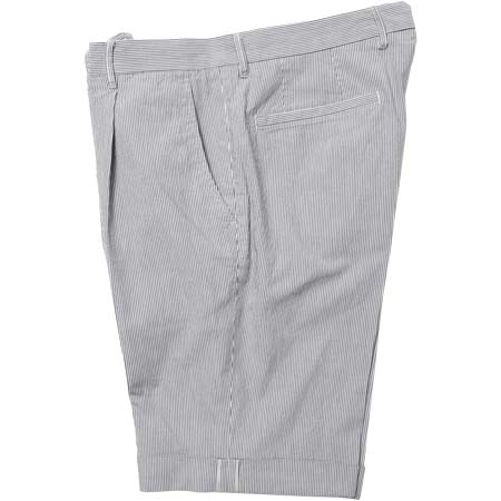 G.T.A(ジーティーアー) BYRON SHORTバイロンショーツ コットンストレッチヒッコリーストライプ1プリーツショーツ