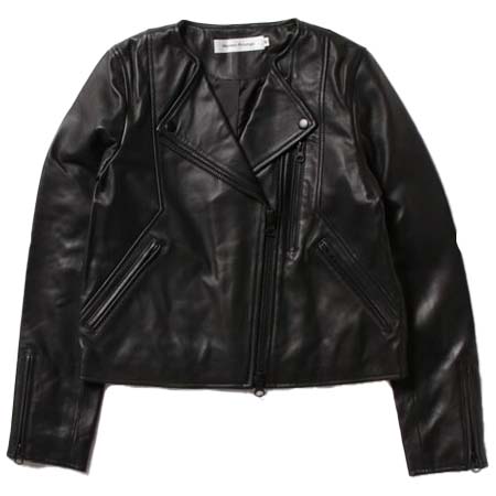 HARLEM ROUNGE(ハーレムラウンジ) ノーカラーラムレザーダブルライダース