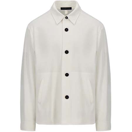 HARRIS WHARF LONDON(ハリスワーフロンドン) Shirt jacket honeycomb crafted with a Loro Piana fabric