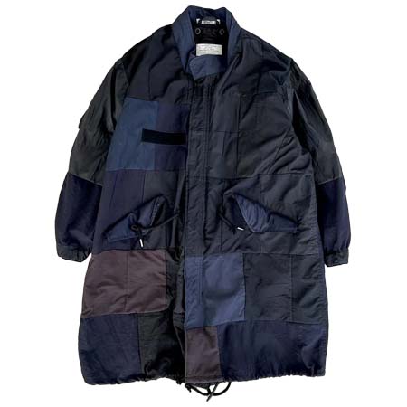HOSU(ホス) TYPE M65 パッチワークモッズコート/ブラック