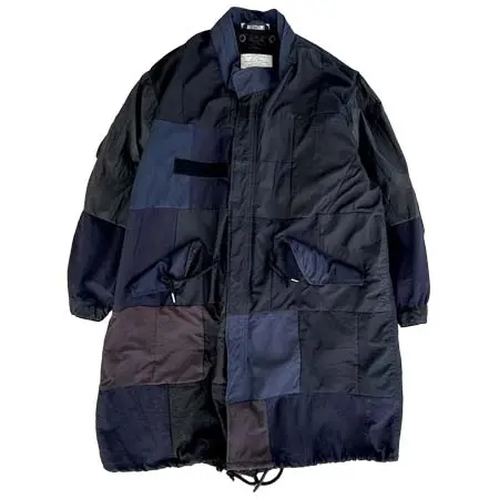 HOSU(ホス) TYPE M65 パッチワークモッズコート/ブラック