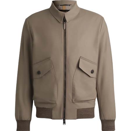 HUGO BOSS(ヒューゴボス) ストレッチコットン ジャケット リブトリム