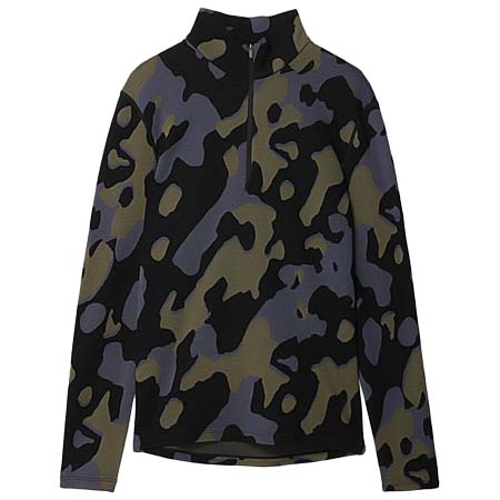 ICEBREAKER(アイスブレーカー) 260 バーテックス ロングスリーブ ハーフ ジップ ナチュラル カモ