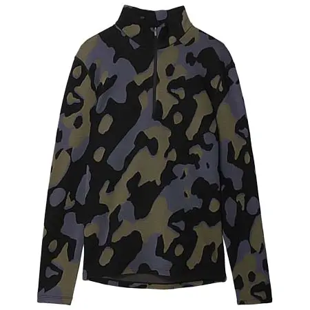 ICEBREAKER(アイスブレーカー) 260 バーテックス ロングスリーブ ハーフ ジップ ナチュラル カモ