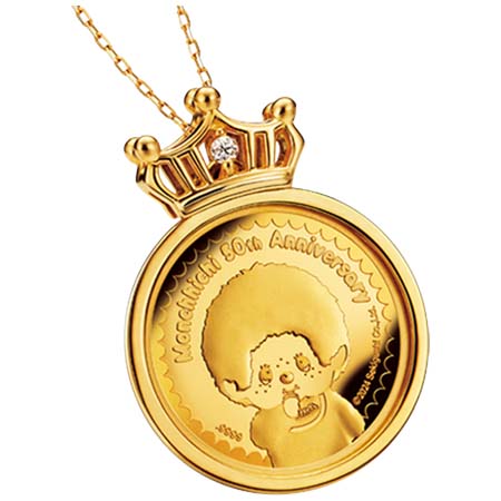 I・E・I(インペリアルエンタープライズ) モンチッチ 50周年記念 ダイヤモンド入り 純金コインペンダント