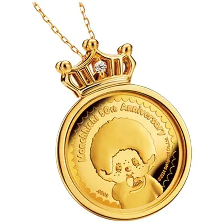 I・E・I(インペリアルエンタープライズ) モンチッチ 50周年記念 ダイヤモンド入り 純金コインペンダント