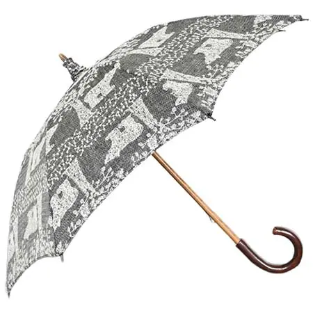 イイダ傘店(イイダカサテン) クマとフクロウ/クロ(45cm/カーボン骨)