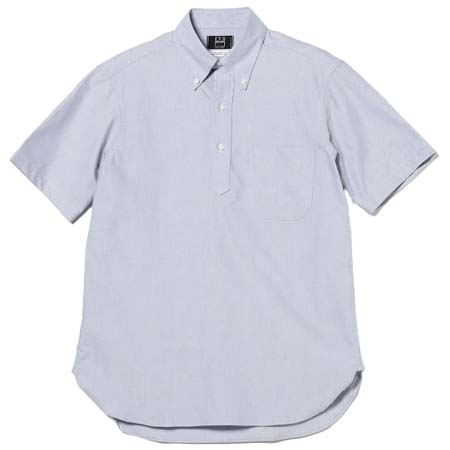 IKEBEHAR(アイクベーハー) Pullover Short Sleeve Oxford Button Down Shirt