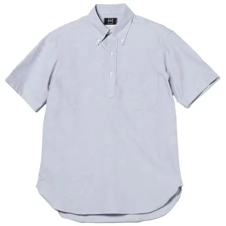 IKEBEHAR(アイクベーハー) Pullover Short Sleeve Oxford Button Down Shirt
