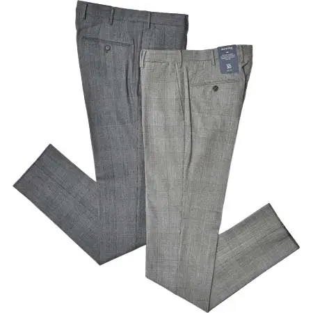 INCOTEX(インコテックス) SLIM FIT HIGH COMFORT ウールグレンチェックストレッチテーパードパンツ
