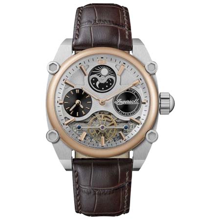 Ingersoll(インガソール) インガソール ザ ヴァーシティ オートマチックウォッチ ホワイトダイヤル ブラウンレザー