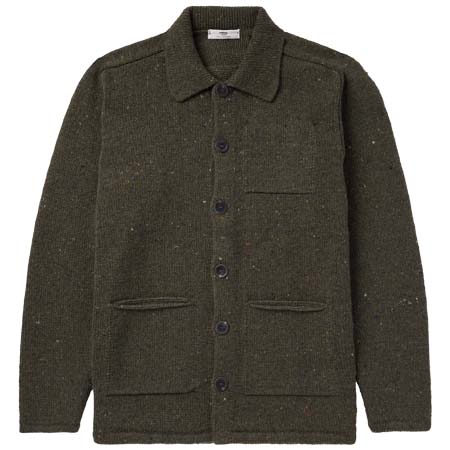 INIS MEAIN(イニッシュマン) メリノウール＆カシミヤ混 カーディガン