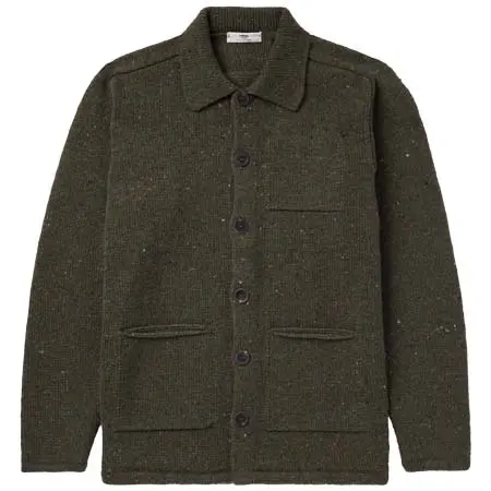 INIS MEAIN(イニッシュマン) メリノウール＆カシミヤ混 カーディガン