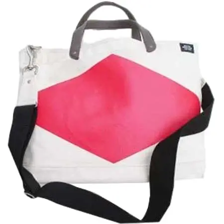JACK SPADE(ジャックスペード) DIPPED COAL BAG トートバッグ　WHITE/ひし形RED